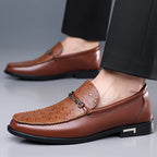 Men's Ostrich Leather Loafers