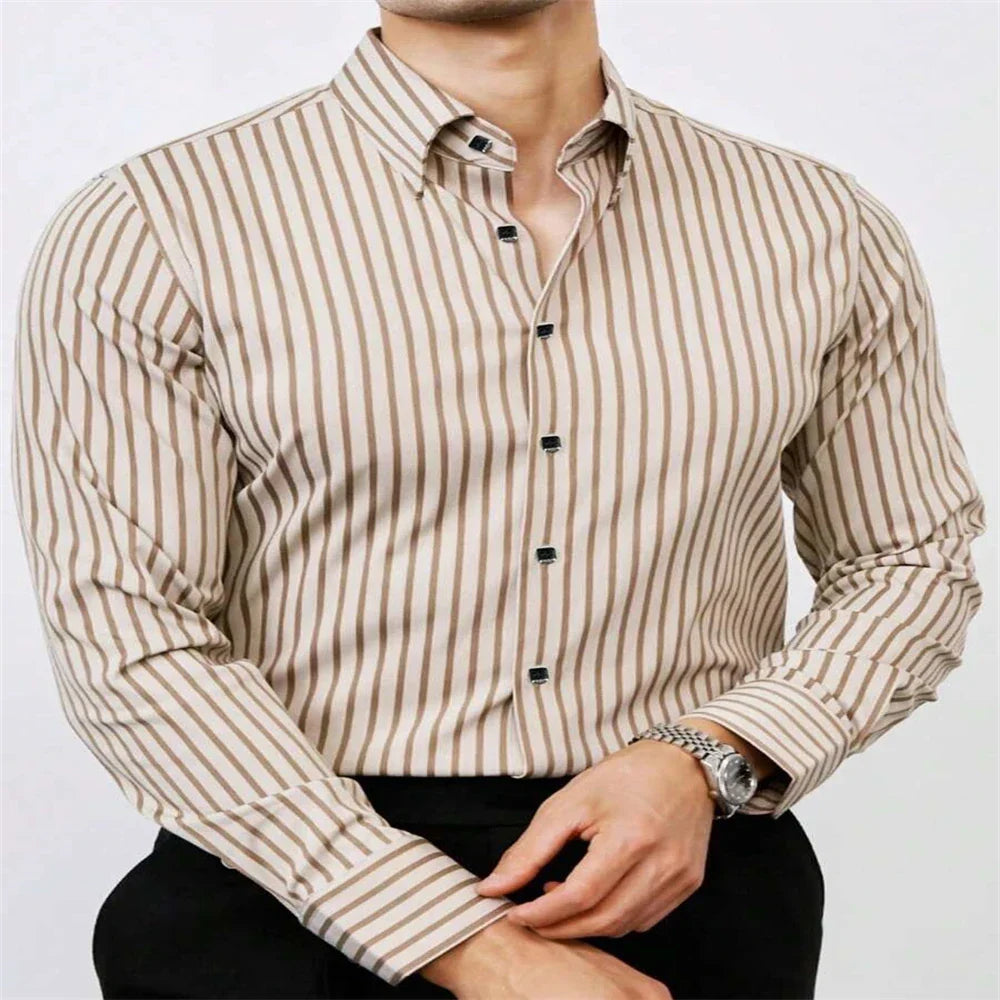 Vincent Column-Stripe Shirt