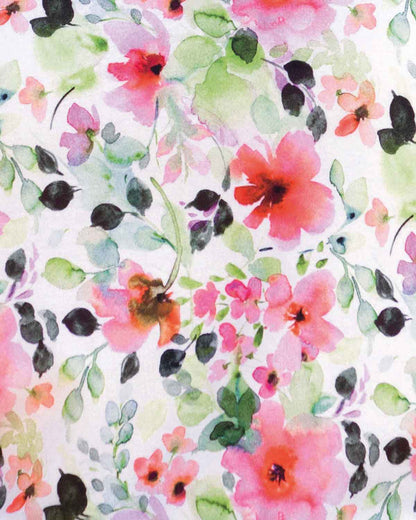 Rosella Floral Pure Cotton A Line Lined Skirt