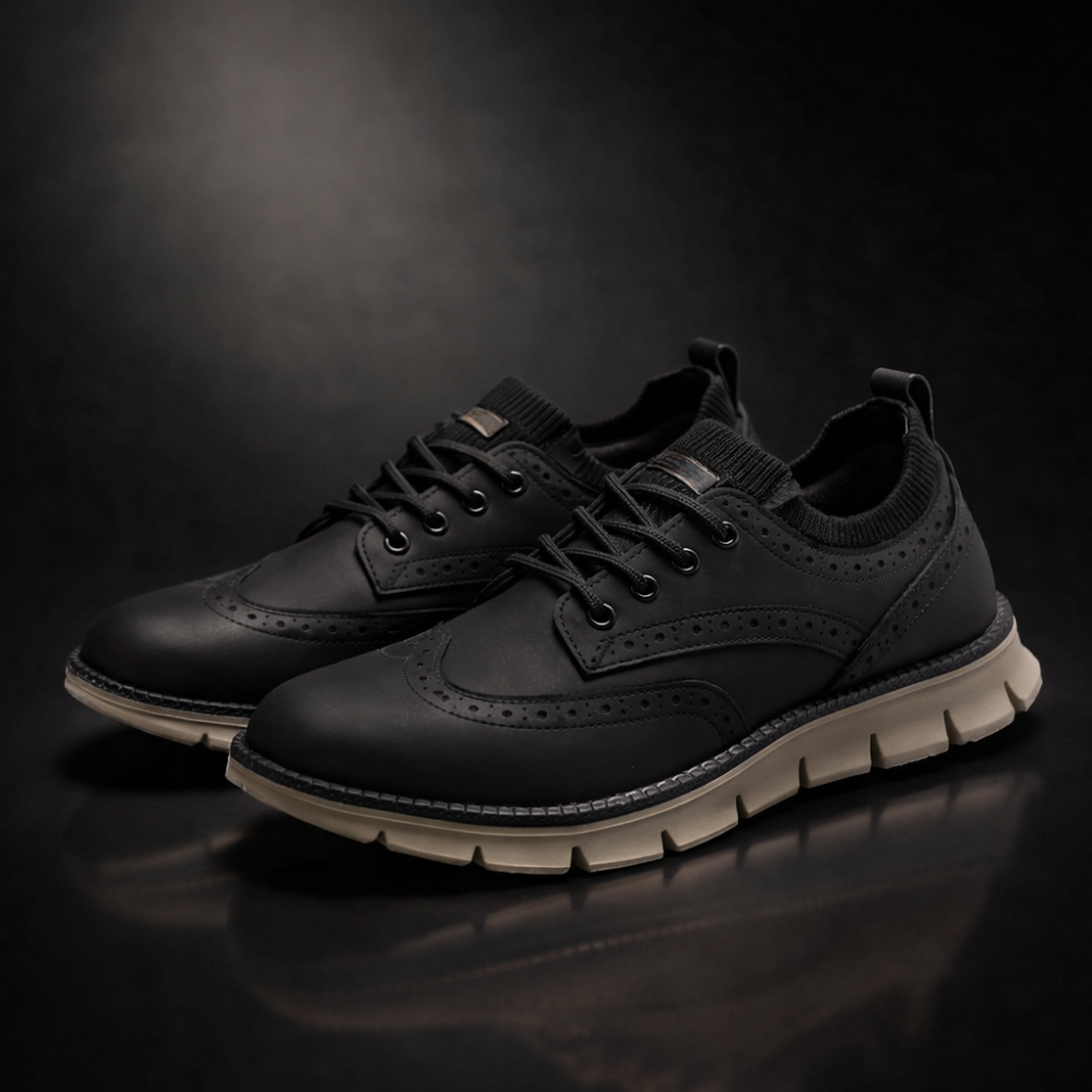 Men's Orthopedic Casual Ultra Comfortable Lightweight Genuine Vegan Leather Shoes